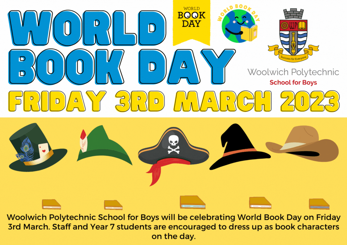 Woolwich Polytechnic School for Boys World Book Day Friday 3rd